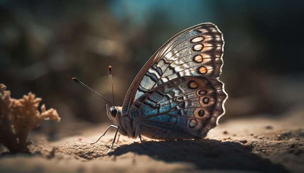 Foto gratuita mariposa agraciada en vibrante elegancia multicolor generada por ia