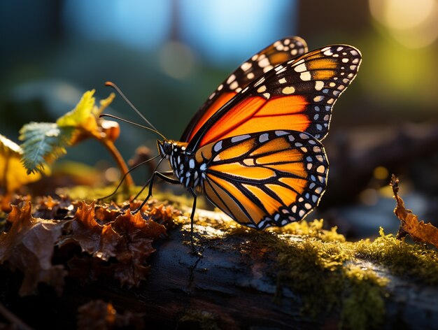 Mariposa en flor