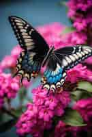 Foto gratuita mariposa en flor