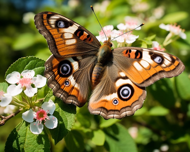 Mariposa en flor