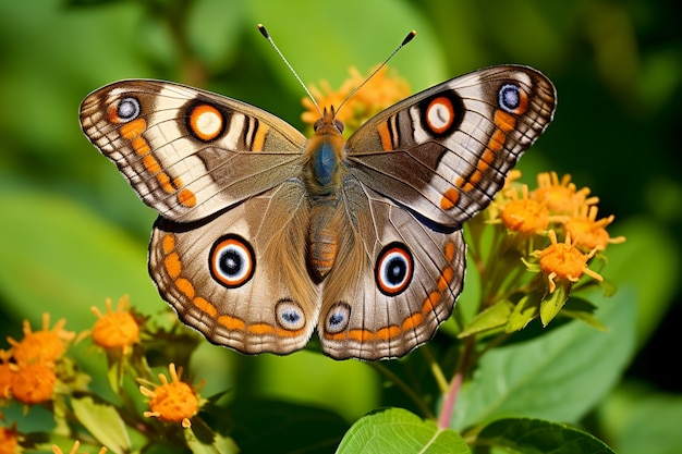 Mariposa en flor