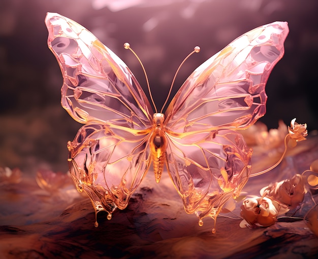 Foto gratuita mariposa con hermosas alas