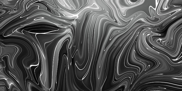 Mármol negro textura de tinta ondas pintadas acrílicas patrón de fondo de textura puede usarse para papel tapiz o azulejo de pared de piel lujoso