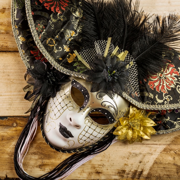 Foto gratuita máscara elegante del carnaval de venecia