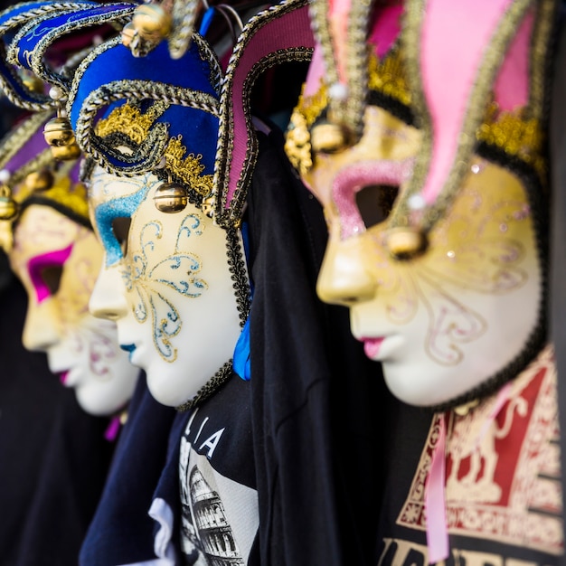 Foto gratuita máscara elegante del carnaval de venecia