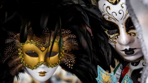 Máscara elegante del carnaval de venecia