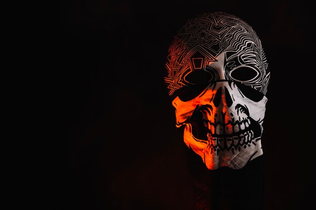 Máscara de Halloween en trapo decorativo