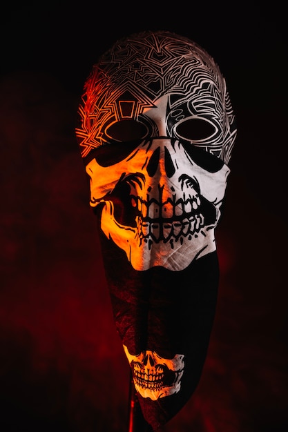 Foto gratuita máscara en trapo de esqueleto