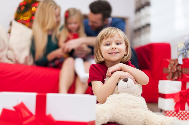 Me encanta pasar la Navidad con mi familia.