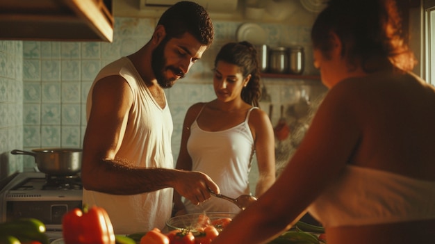 Foto gratuita mediano disparó a la gente en una relación abierta