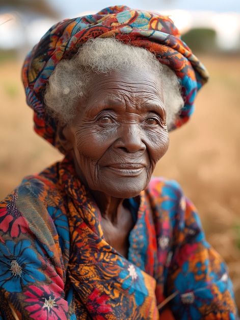 Foto gratuita mediano disparo hermosa mujer africana posando