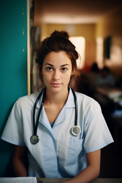 Foto gratuita médico trabajando en el día mundial de la salud.