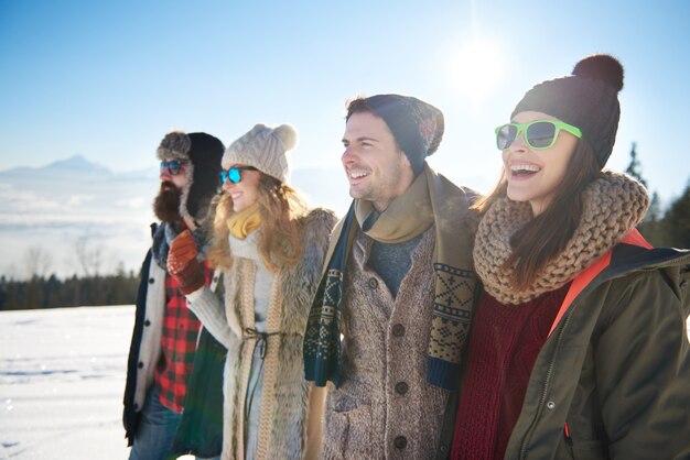 Mejores amigos en invierno