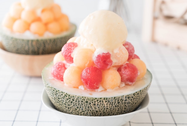 Melón de hielo Bingsu, famoso helado coreano