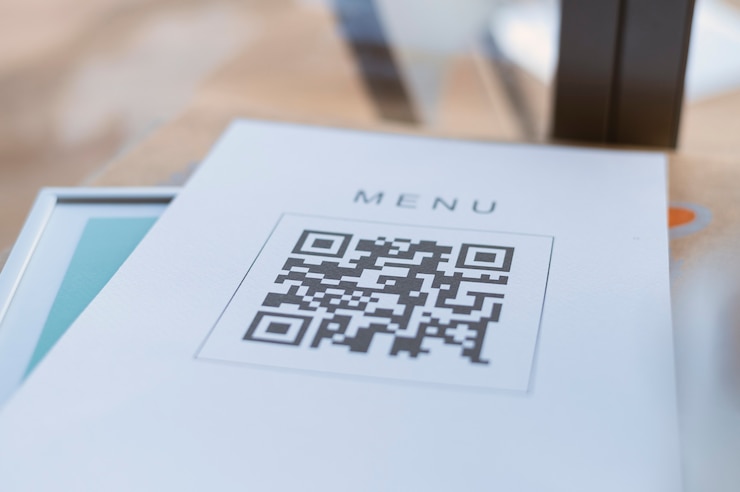 Photo Gratis menu on qr code
