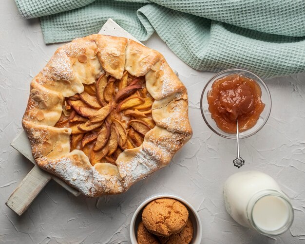 Mermelada y tarta de manzana casera