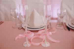 Foto gratuita mesa decorada para una boda