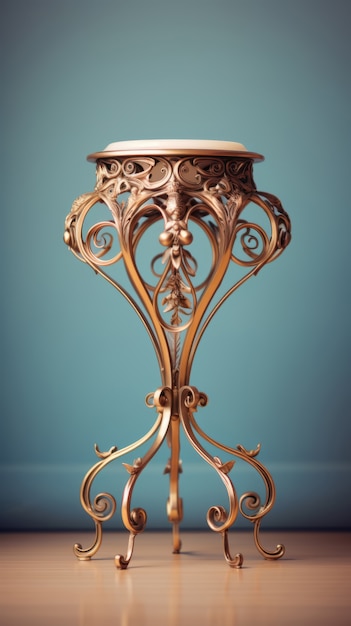 Foto gratuita mesa ornamentada en estilo art nouveau