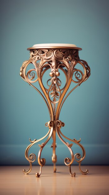 Mesa ornamentada en estilo art nouveau