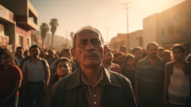 Mexicanos asistiendo a la iglesia