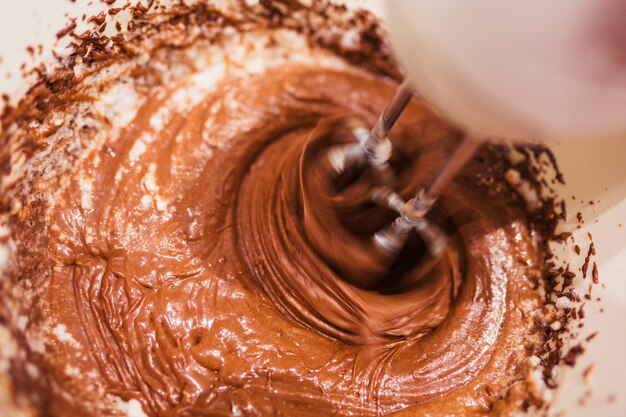 Mezcla de chocolate mezclado