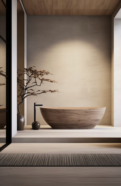 Mezcla de diseño interior nórdico minimalista con el estilo wabi-sabi japonés