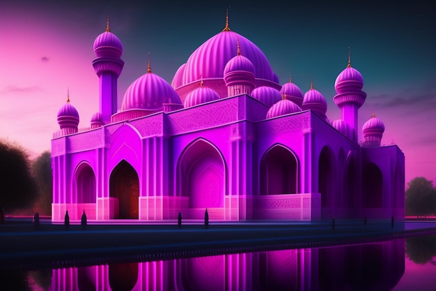 Foto gratuita mezquita rosa ramadan kareem eid mubarak foto gratis