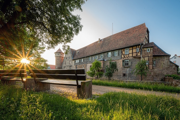 Michelstadt en Odenwald es una hermosa ciudad vieja en alemania