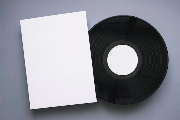 Mockup de vinilo con página