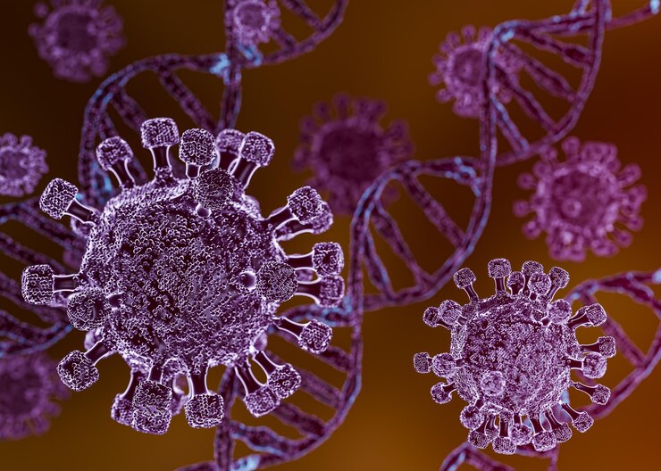 Foto gratuito modelación 3d del virus de la covid