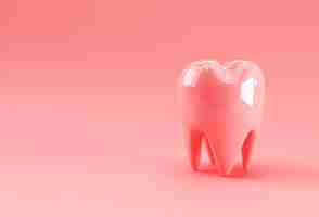 Foto gratuita modelo dental de diente premolar 3d rendering.