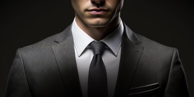 Un modelo masculino está de pie y posa con una camisa y un traje negros lisos fotos de archivo de mod de producto