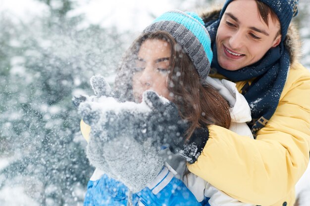 Momento mágico para la pareja enamorada