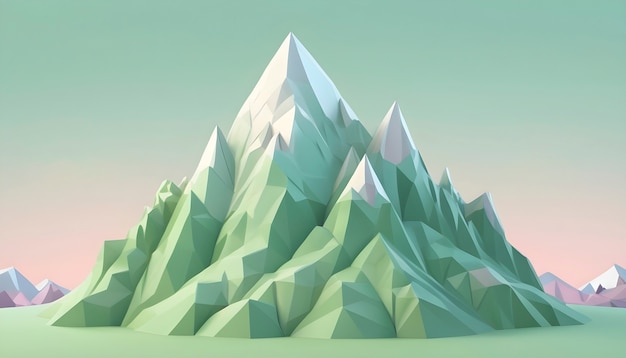 Montaña abstracta con formas poligonales
