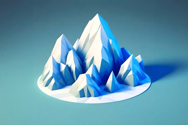 Montaña abstracta con formas poligonales