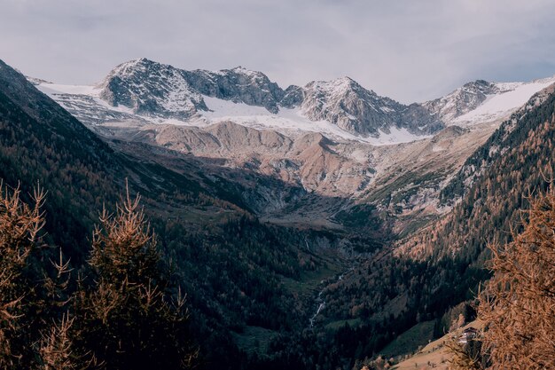 Montaña cubierta de nieve