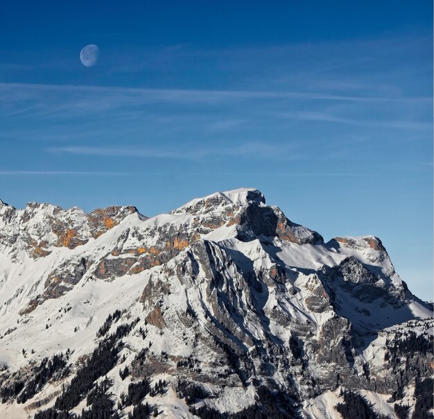 Montaña cubierta de nieve