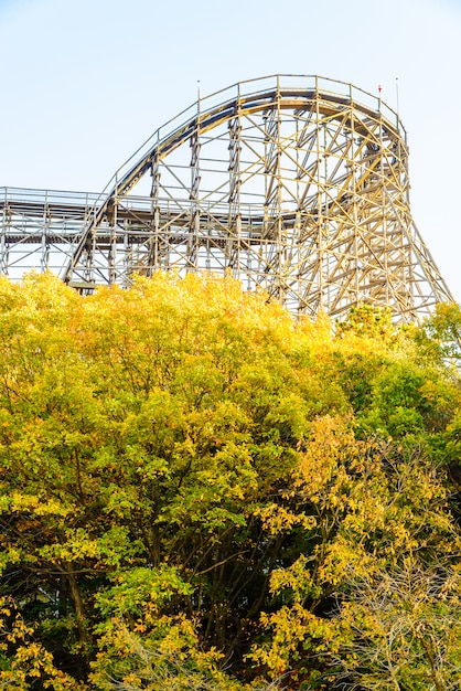 Montaña rusa en el parque de corea