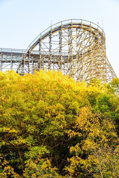 Montaña rusa en el parque de corea