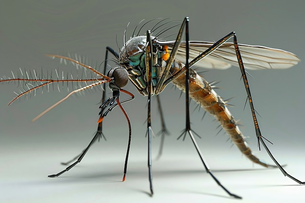 El mosquito en 3D en el estudio