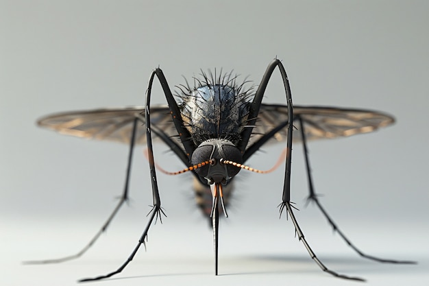 Foto gratuita el mosquito en 3d en el estudio