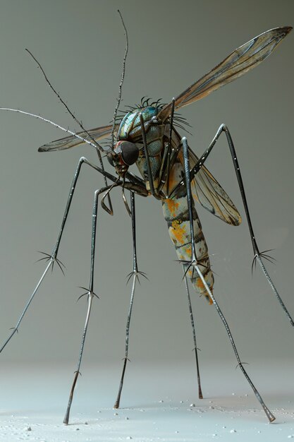 Foto gratuita el mosquito en 3d en el estudio