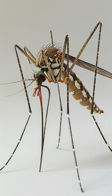 Foto gratuita el mosquito en 3d en el estudio