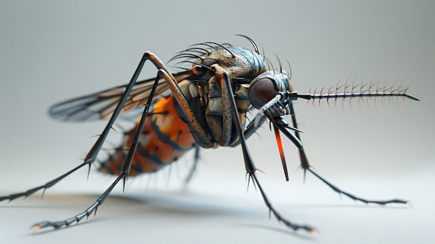 Foto gratuita el mosquito en 3d en el estudio