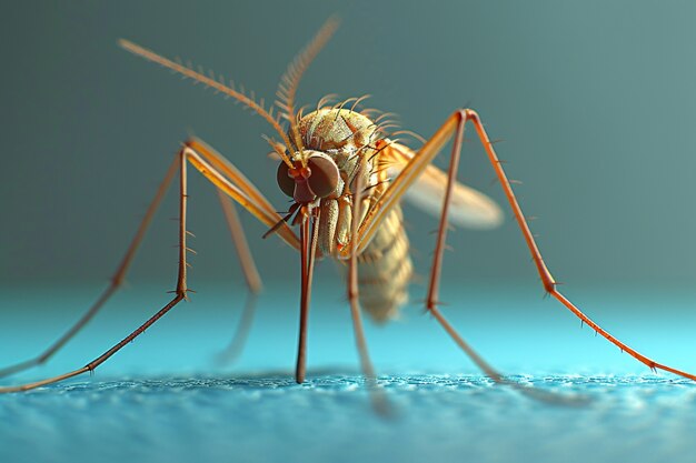 El mosquito en 3D en el estudio