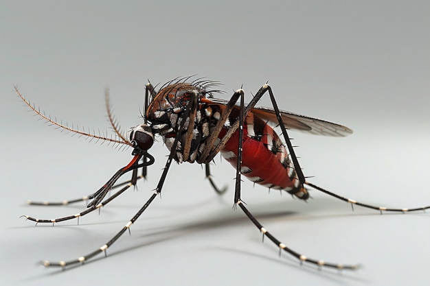 El mosquito en 3D en el estudio
