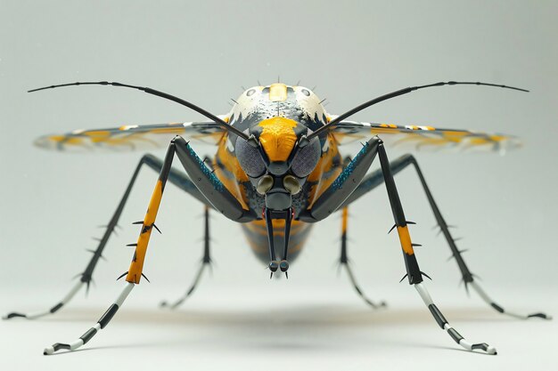 El mosquito en 3D en el estudio