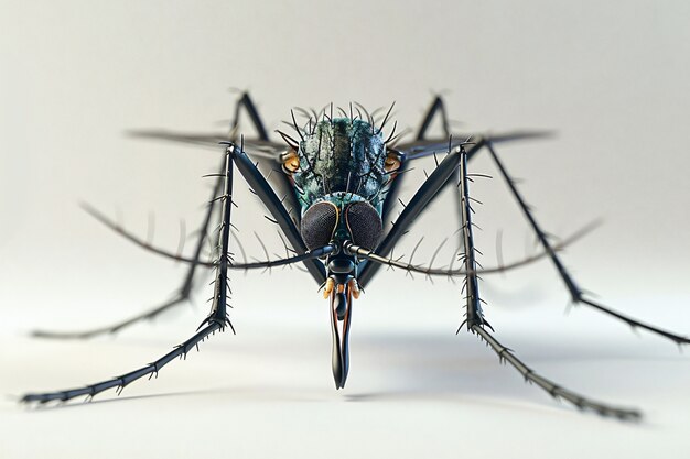 El mosquito en 3D en el estudio