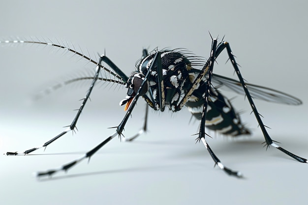 Foto gratuita el mosquito en 3d en el estudio