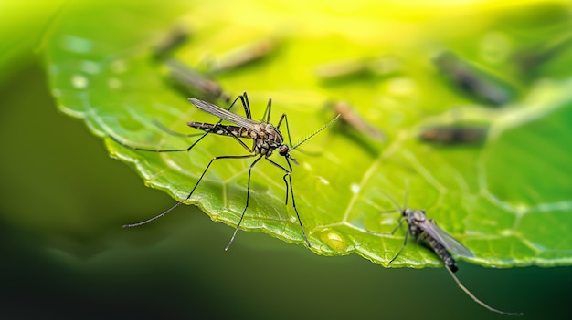 Foto gratuita el mosquito de cerca en la naturaleza